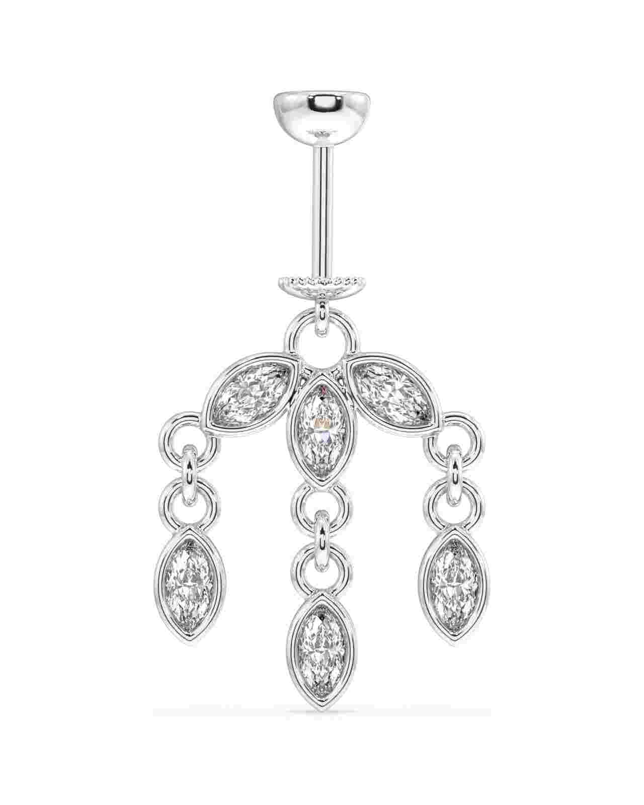 Helix Hanging Earrings - Luxury Raindrops Zircon with cascading marquise-cut stones in a chandelier design, perfect for elegant ear styling.