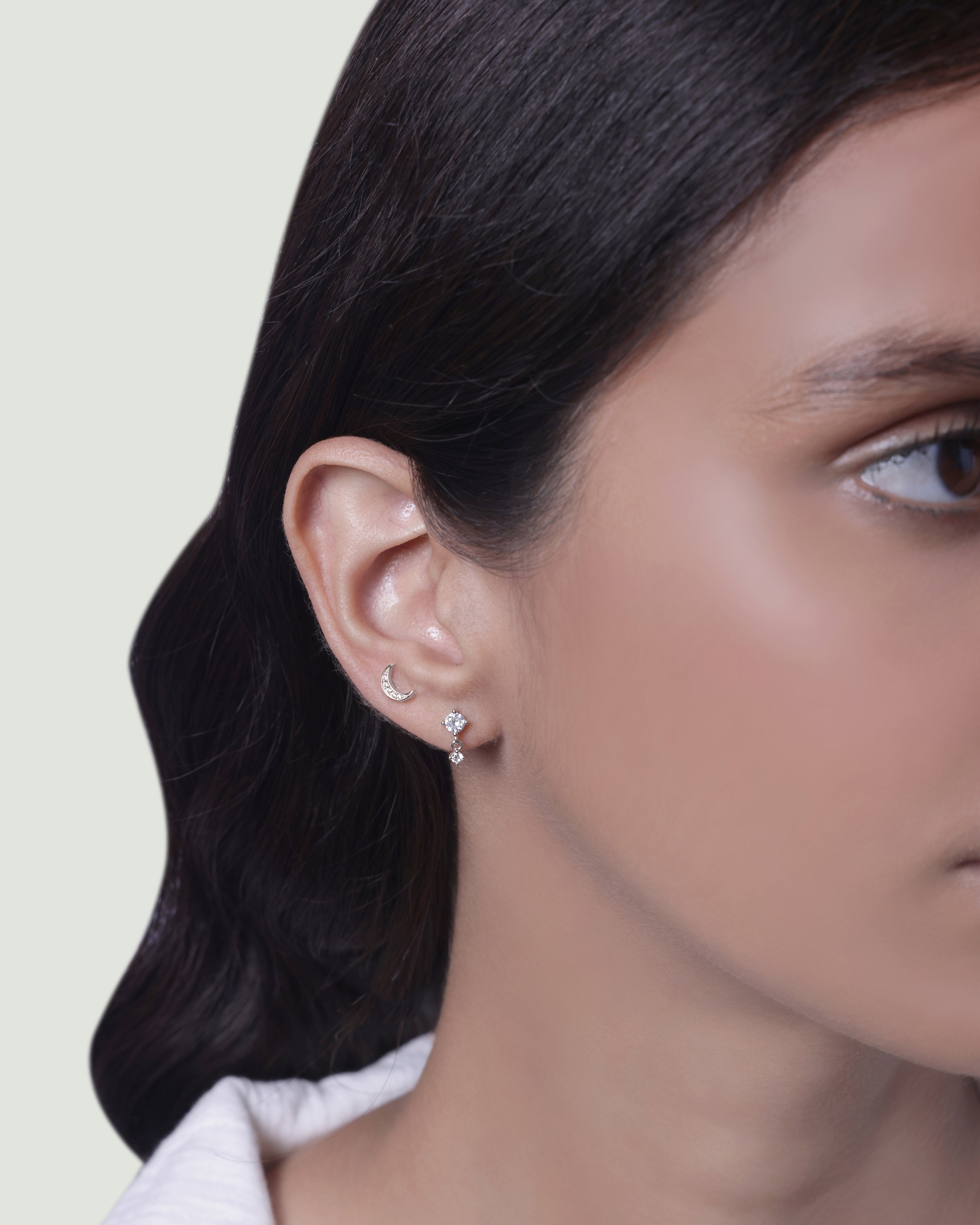 Dangle Threaded Flat Back Screw Stud Earrings