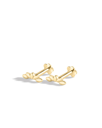 Dainty Climber Flat Back Screw Stud Earrings