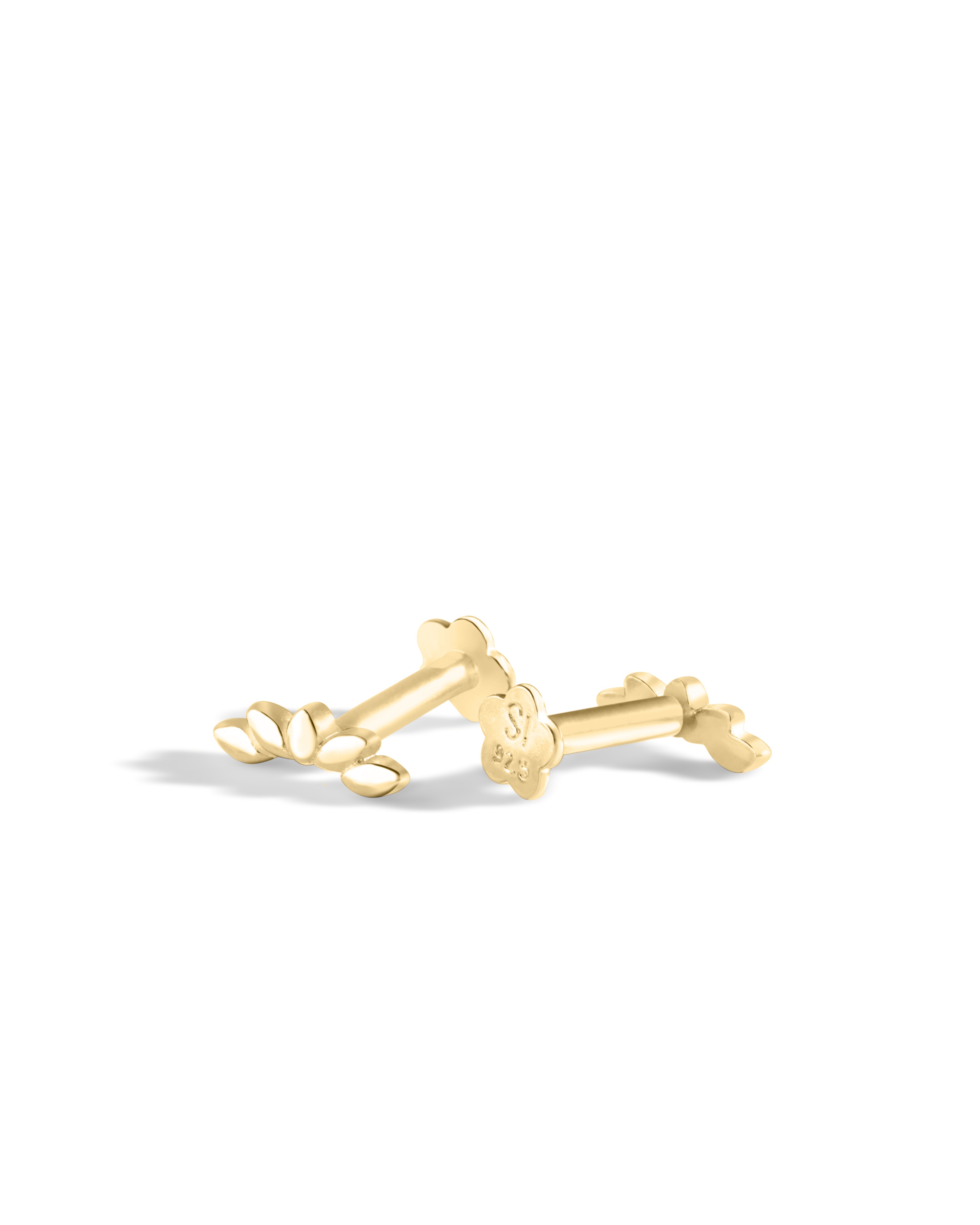 Dainty Climber Flat Back Screw Stud Earrings