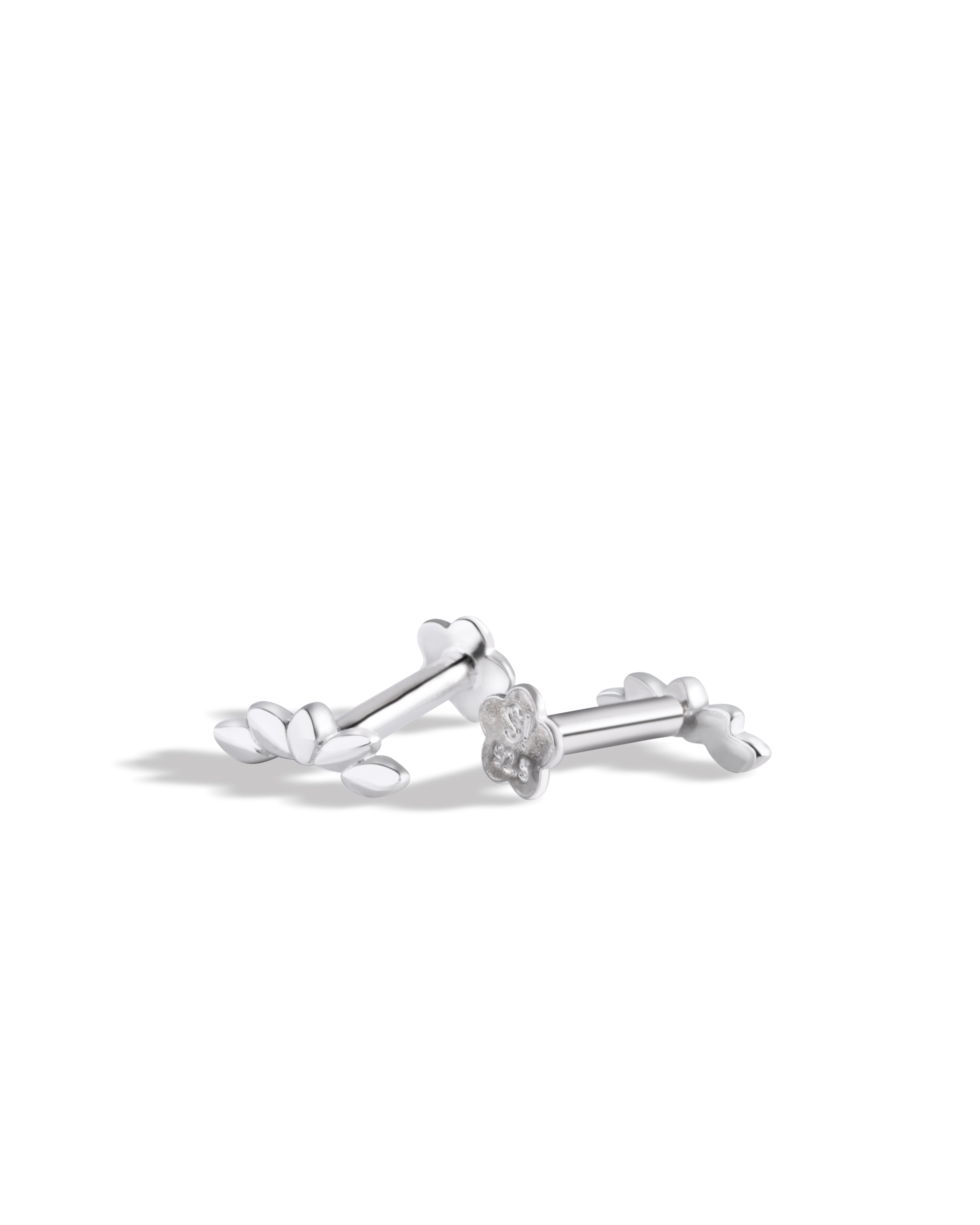 Dainty Climber Flat Back Screw Stud Earrings