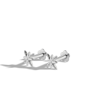Dainty Star Flat Back Screw Stud Earrings