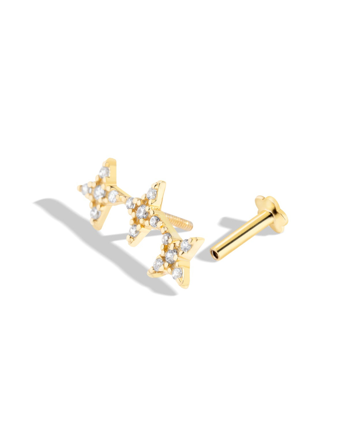 Stardust Trio Flat Back Stud Earrings