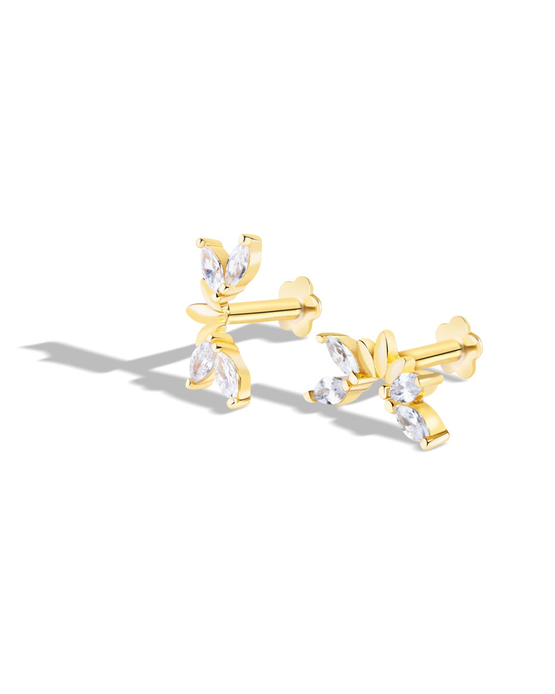 Lumiere Leaf Stud Earrings