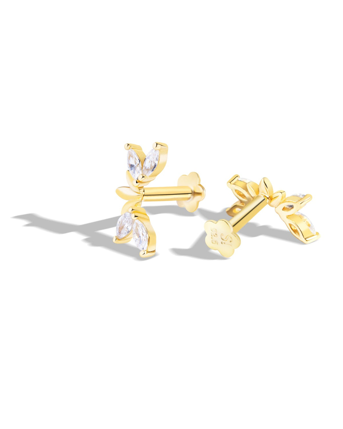 Lumiere Leaf Stud Earrings