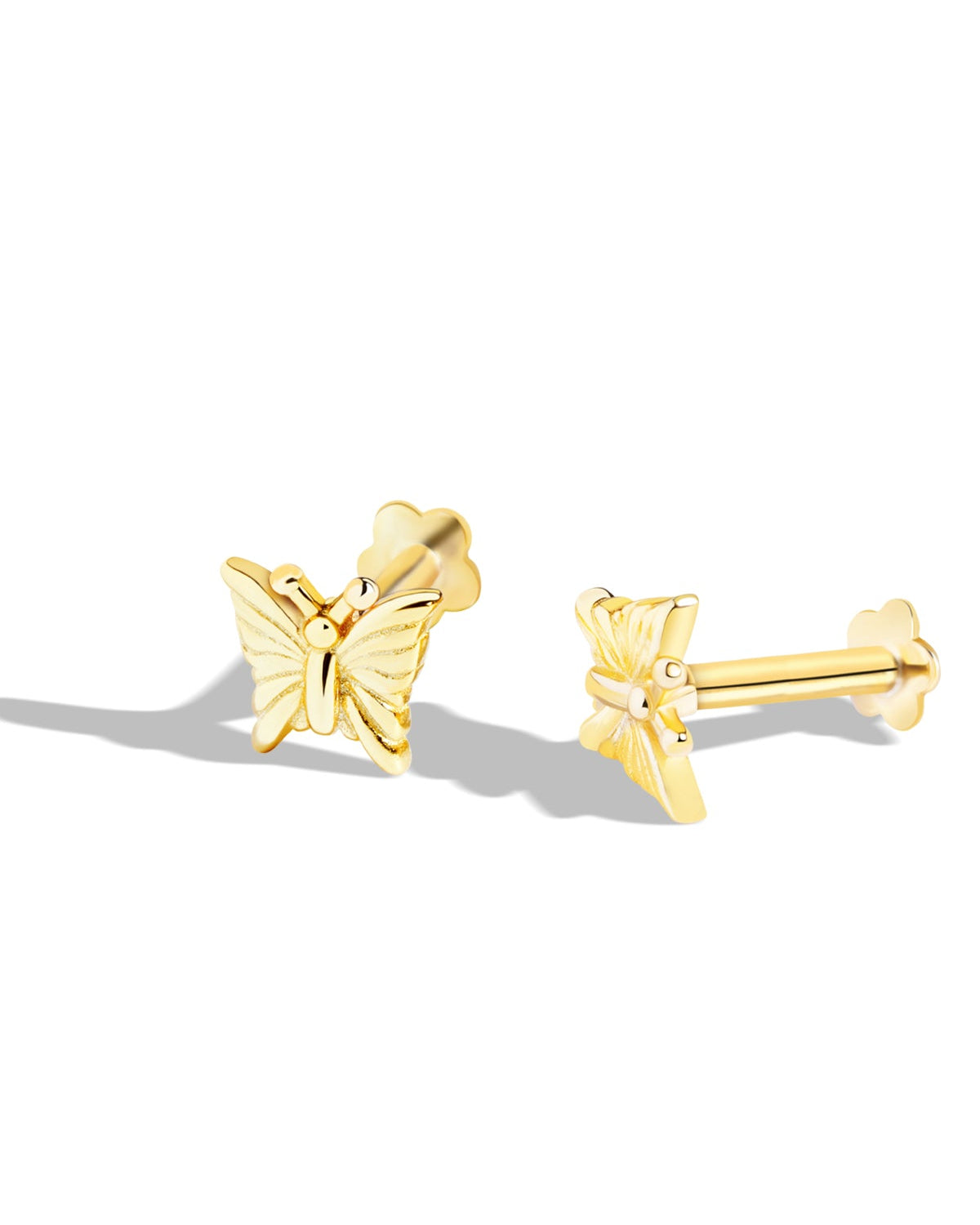 Butterfly Flat Back Stud Earrings