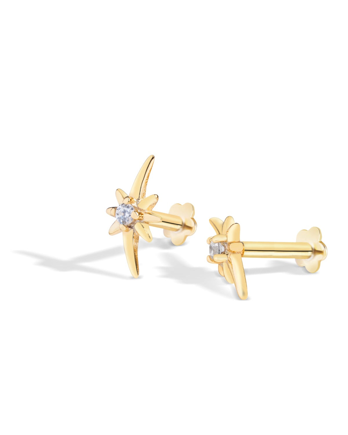 Stellar Shine Stud Flat Back Stud Earrings