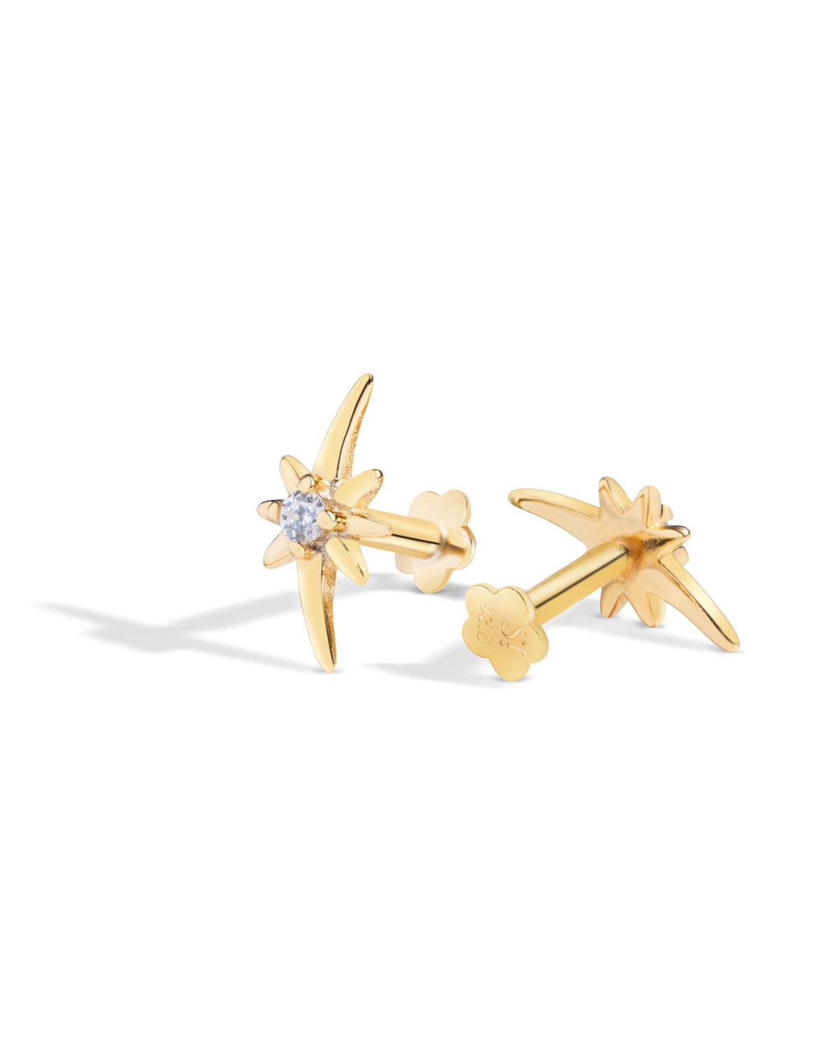 Stellar Shine Stud Flat Back Stud Earrings