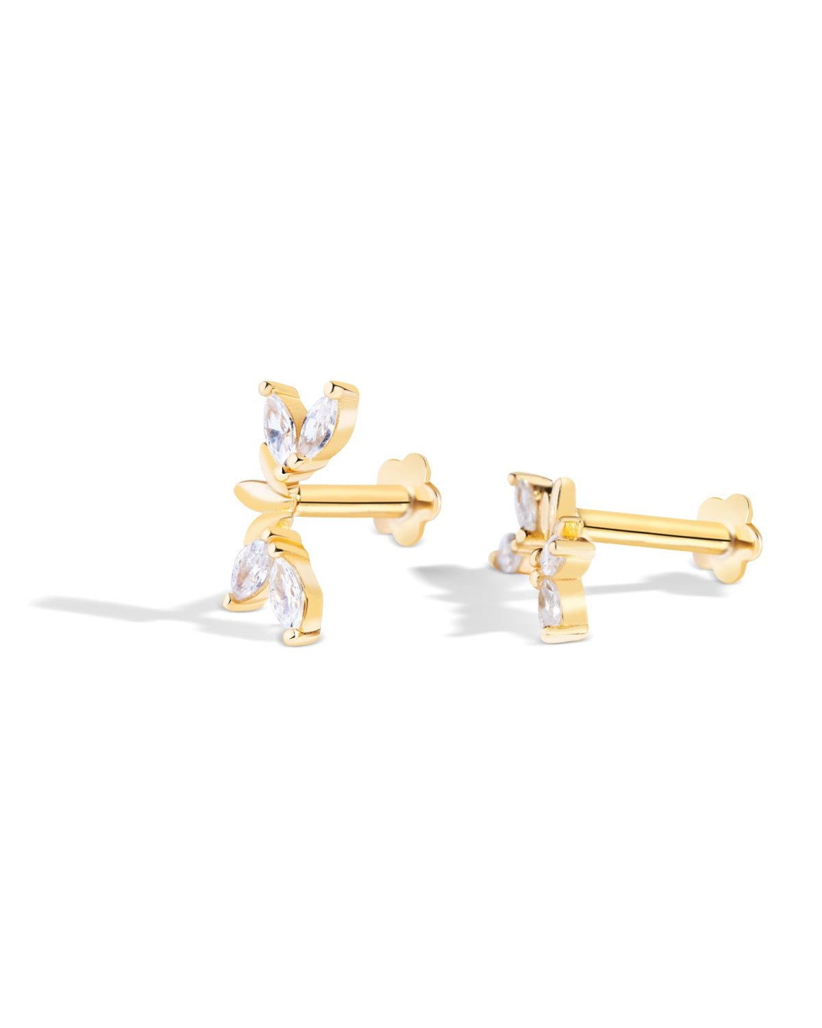 Lumiere Leaf Stud Earrings