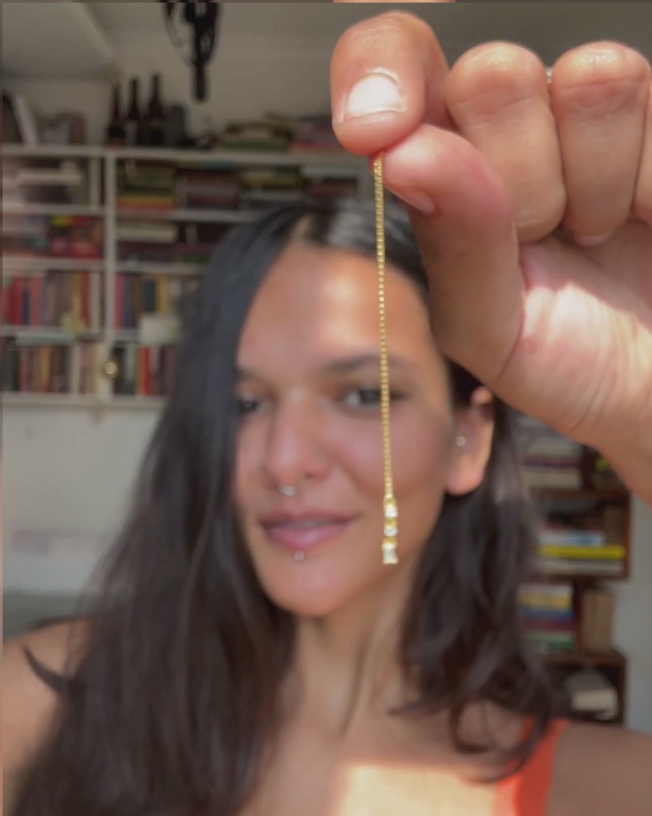 The Baguette Threader Chain Connector Earrings
