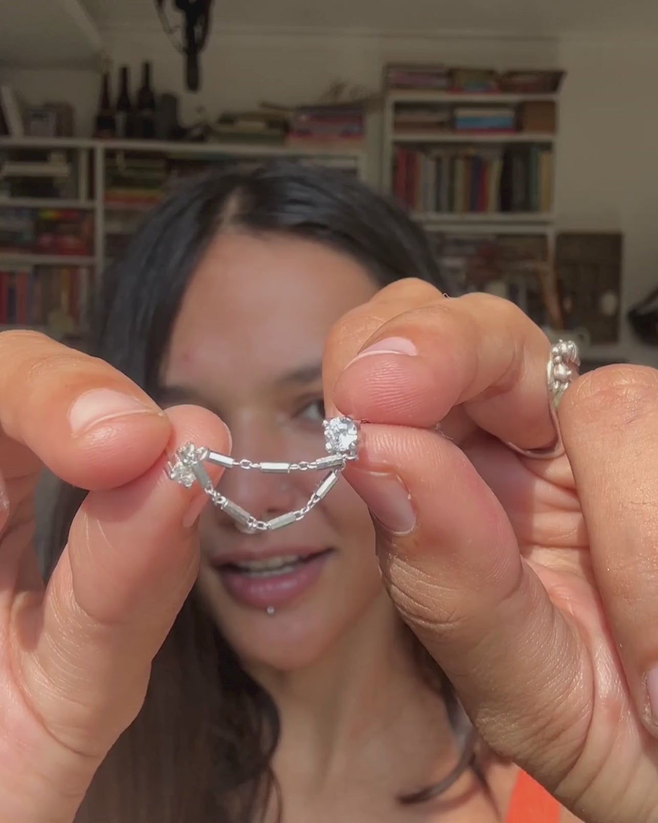 Link Chain Connector Earrings