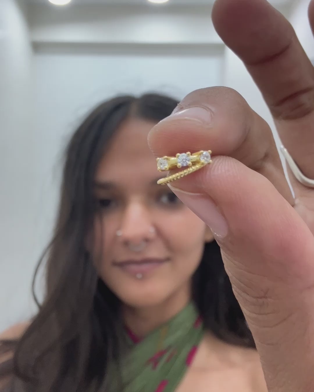 Linked Sparkle Hoop Earrings