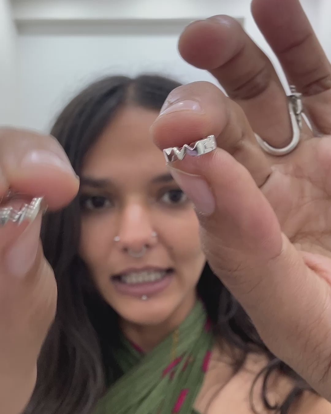 Zigzag Tarang Hoop Earrings