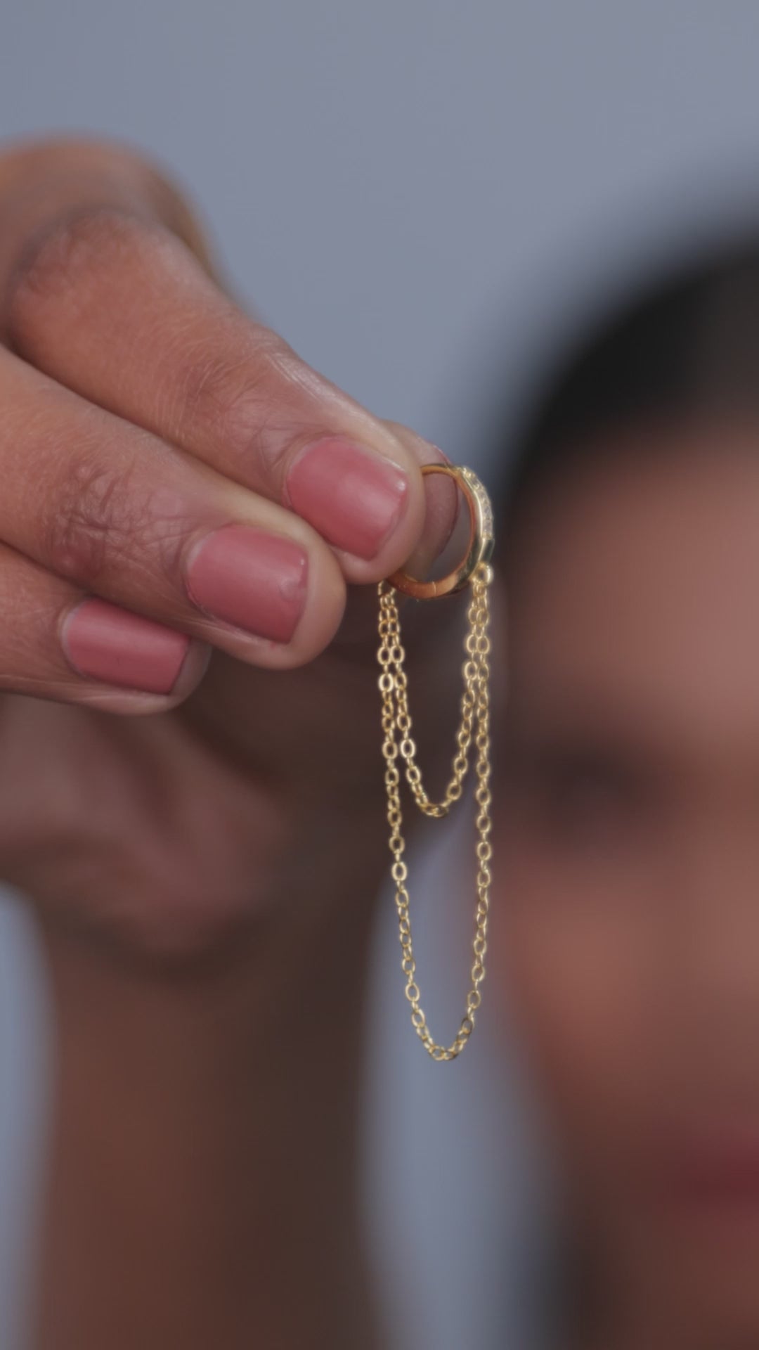 Statement Double Chain Hoop Earrings