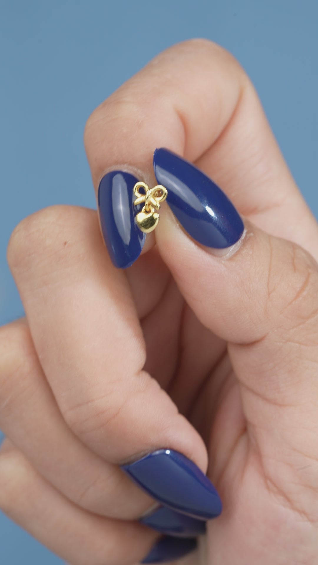 Heartfelt Bow Stud Flat Back Stud Earrings