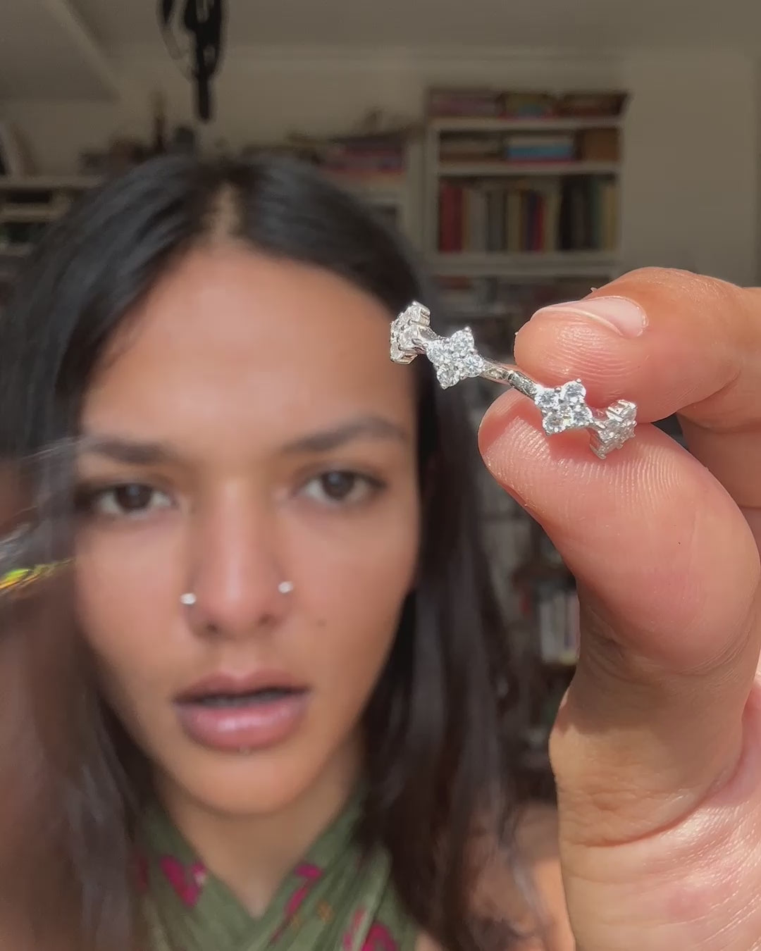 Bloomiq Crystal Hoop Earrings