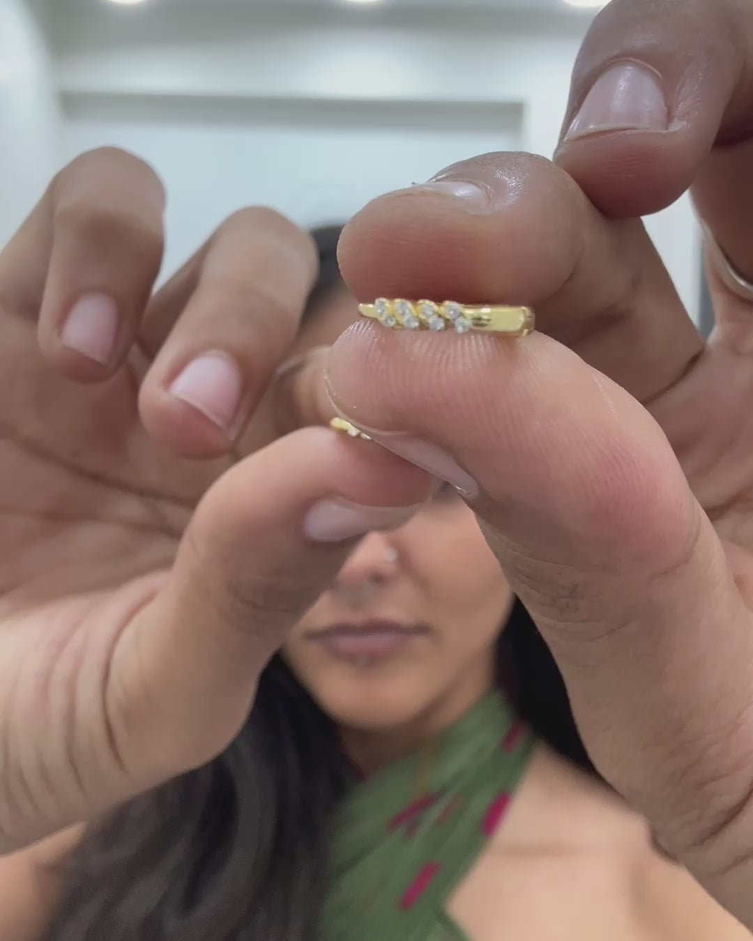 Dazzle Zircon Hoops Earrings