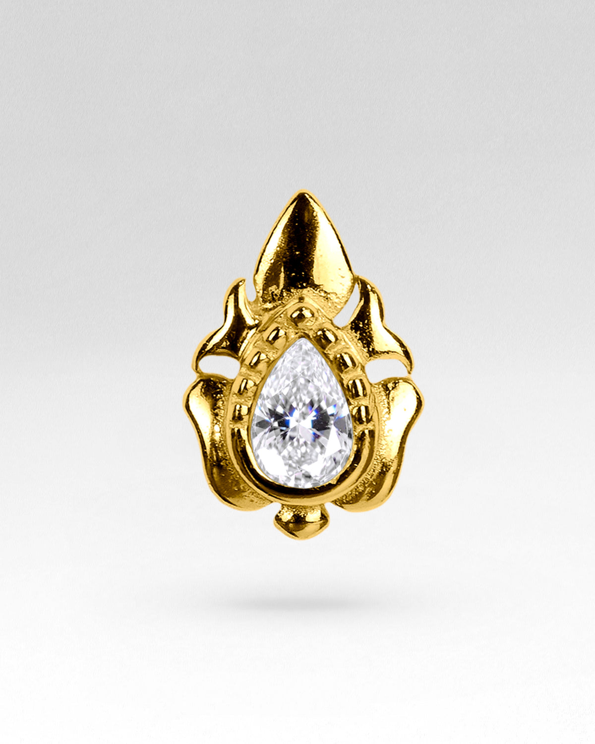 Agni Flatback Bezel Stud