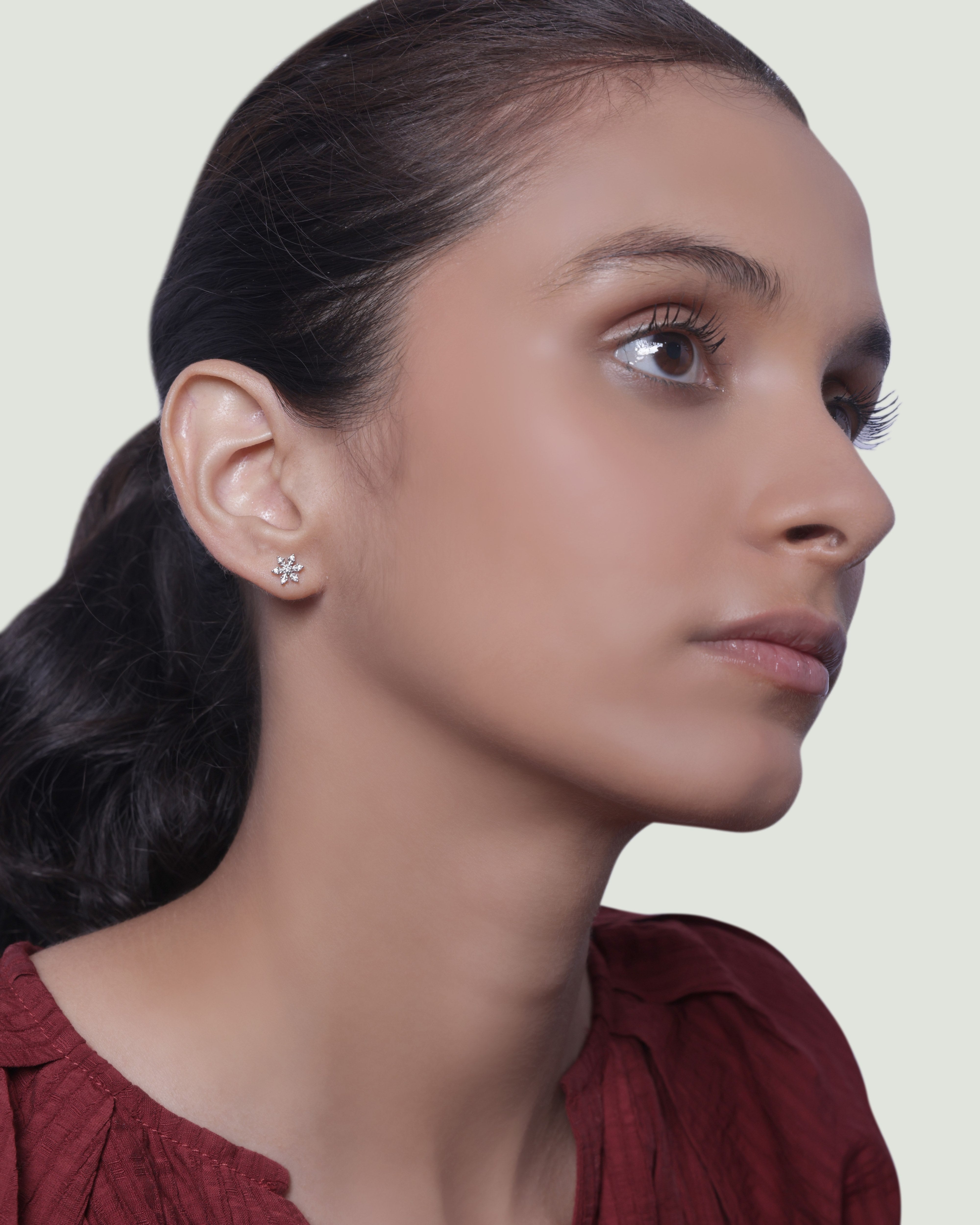 Snowflake Stud Earrings