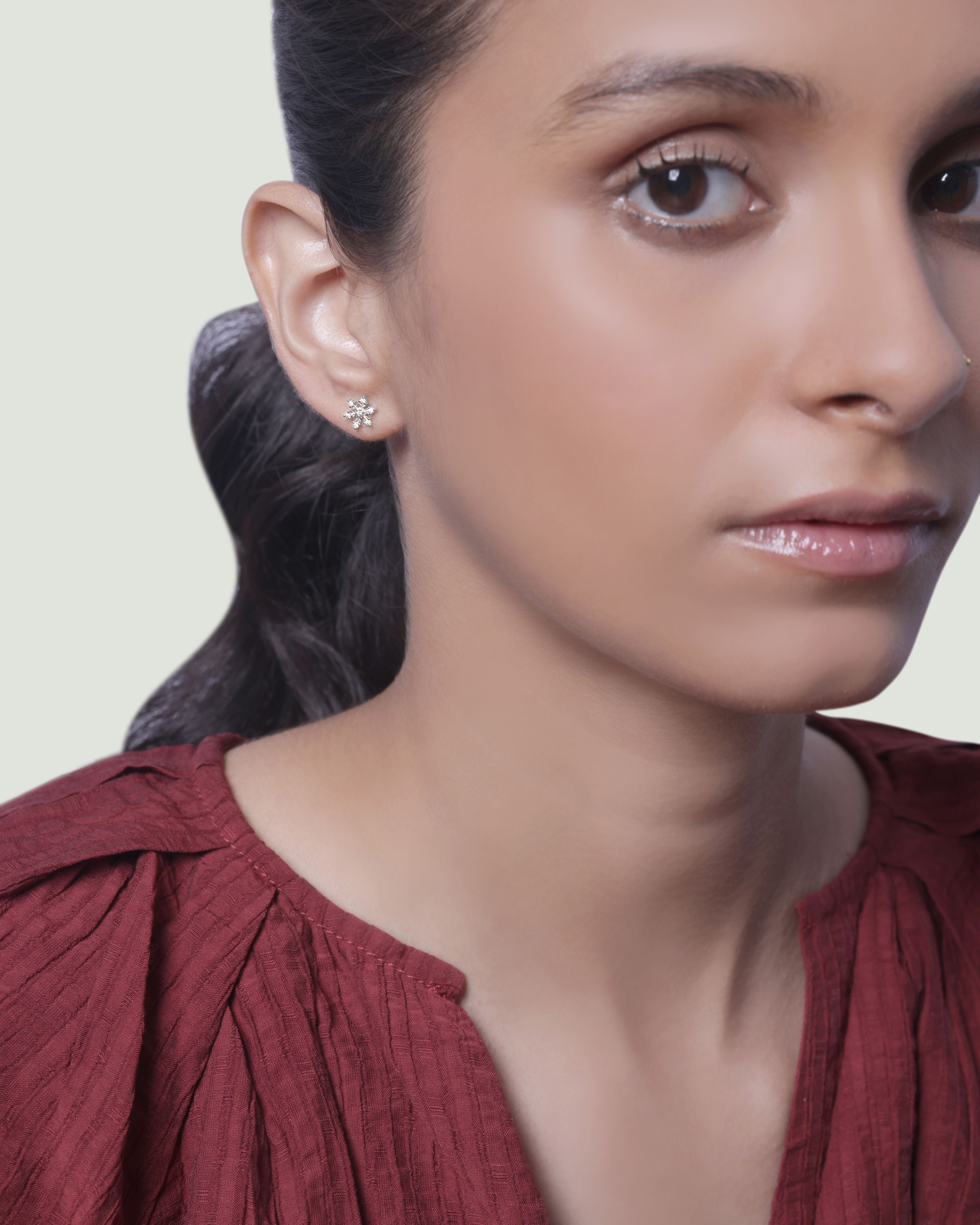 Snowflake Stud Earrings