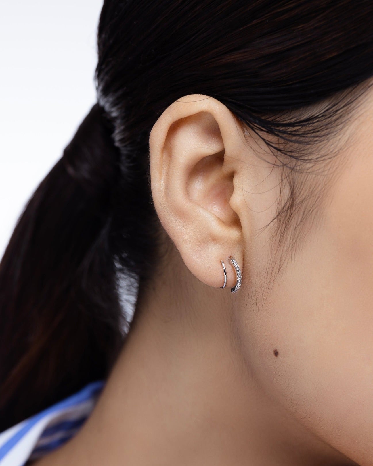 Double Wired Spiral Hoop Earrings