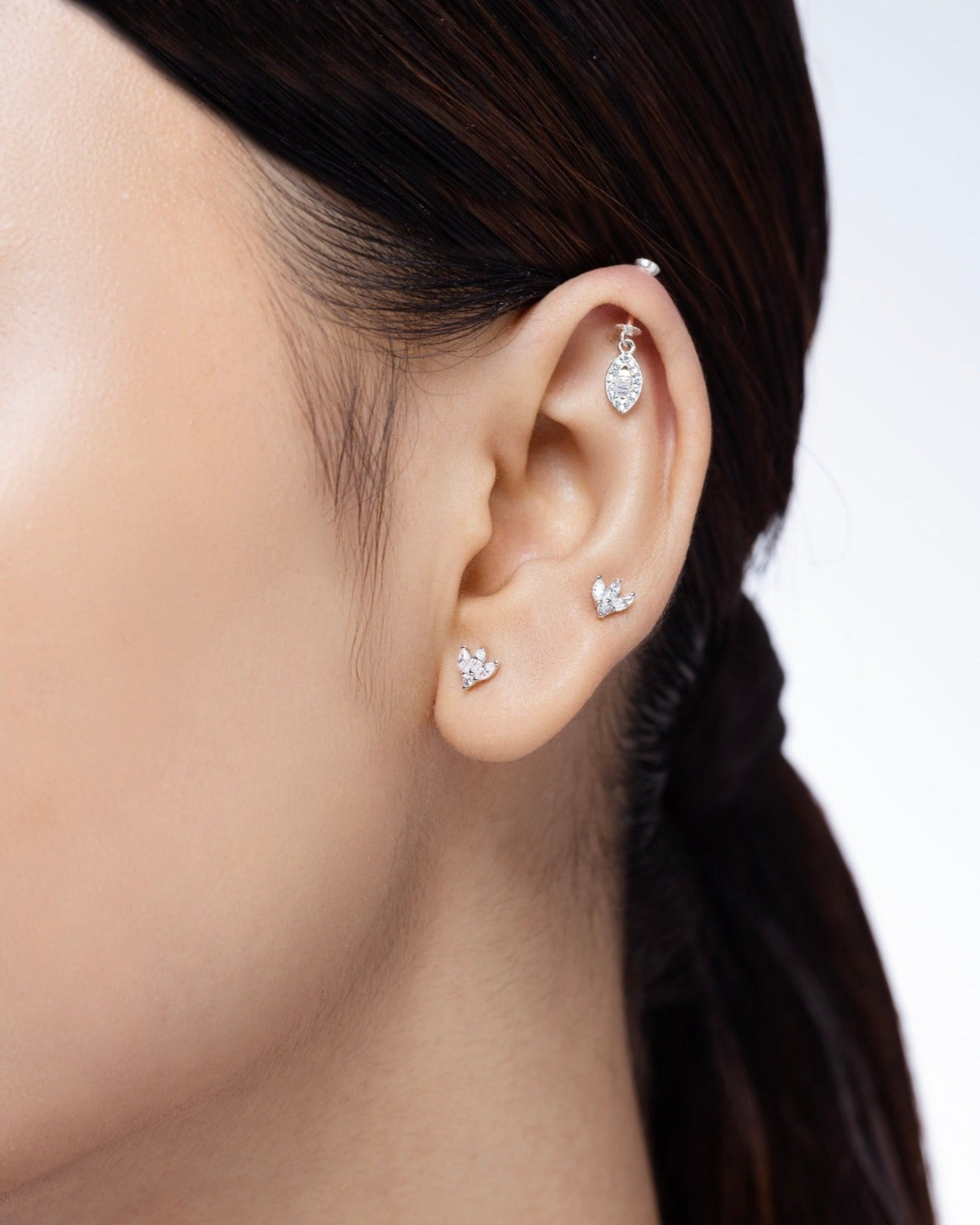 Three Petal Stud Earrings