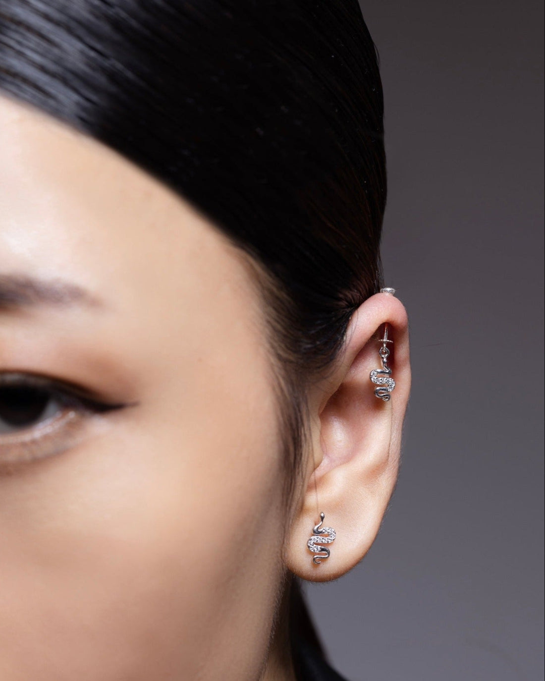 Exclusive Serpent Helix Hanging Earrings