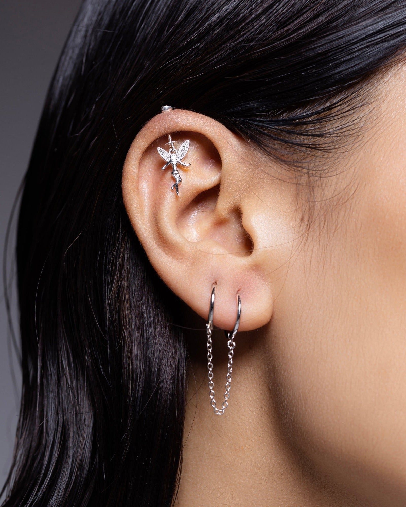 POINTLESS JOURNEY EAR RING PJ - SILVER Buy 1 PAIR 20g Sterling