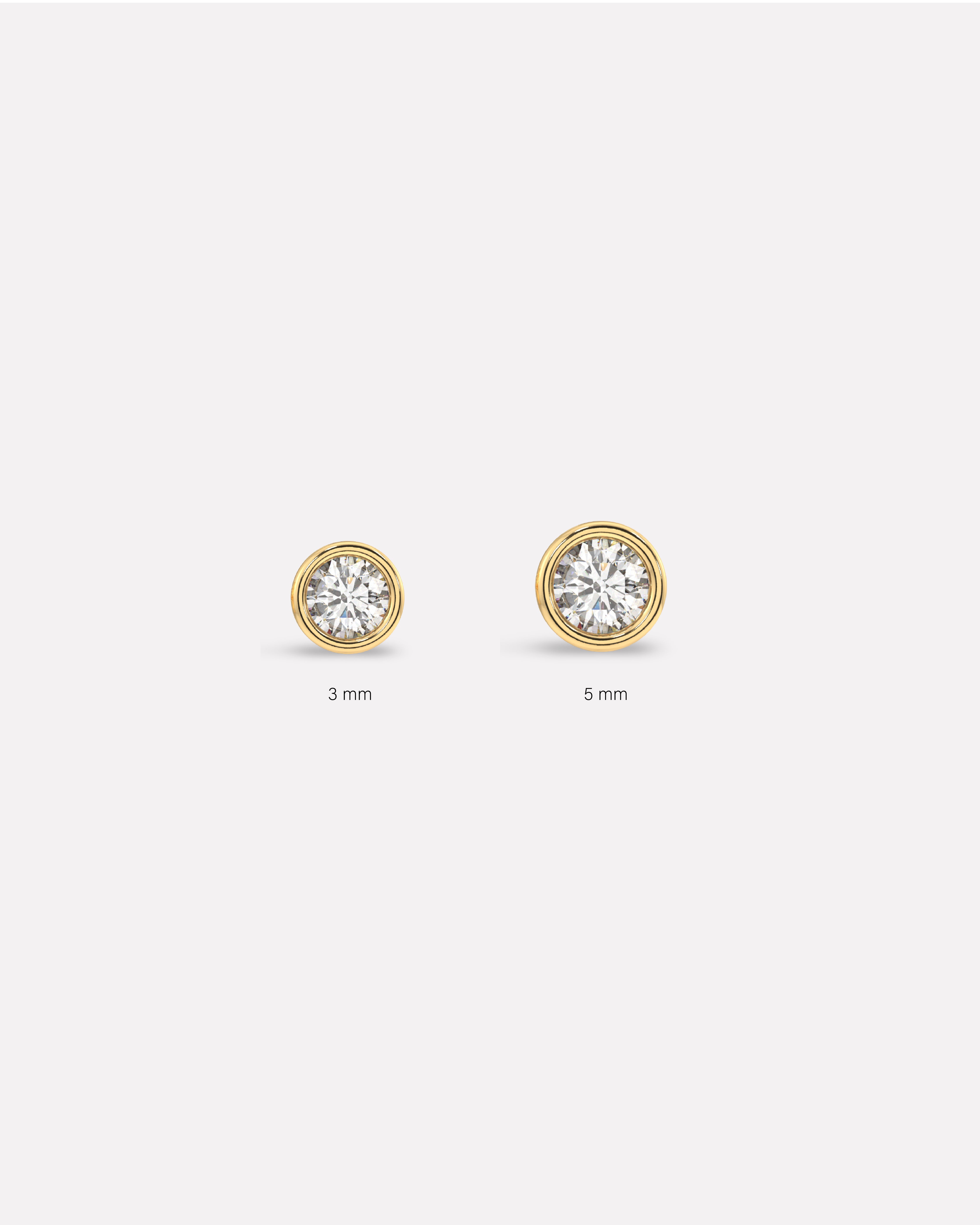 Zirconia Bezel Multiple Sizes Screw Stud Earrings