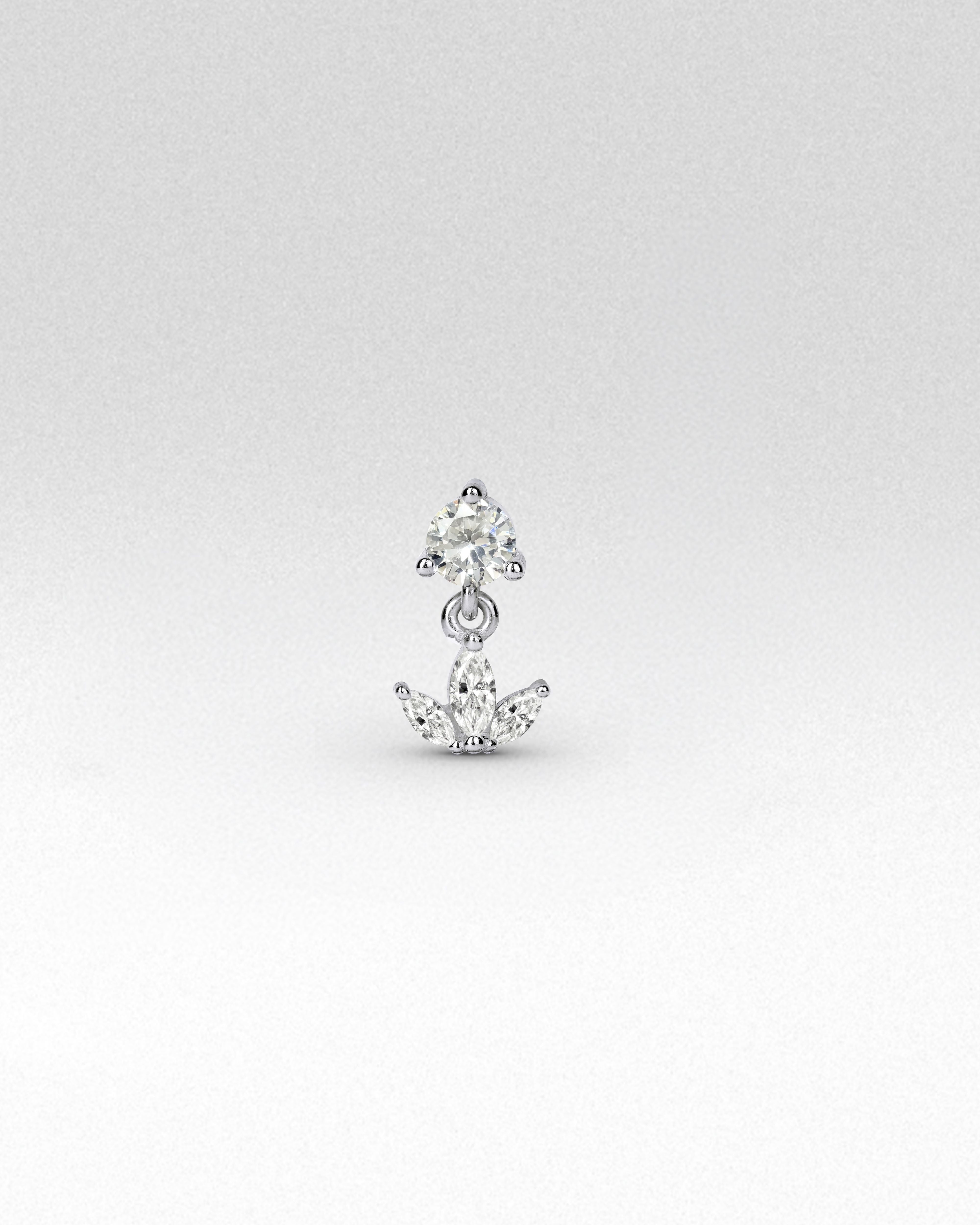 Vega Marquise Flatback Earrings