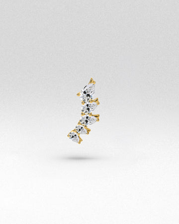 Lumina Stacked Flatback Stud