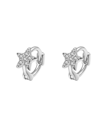 Star Huggee Hoop Earrings