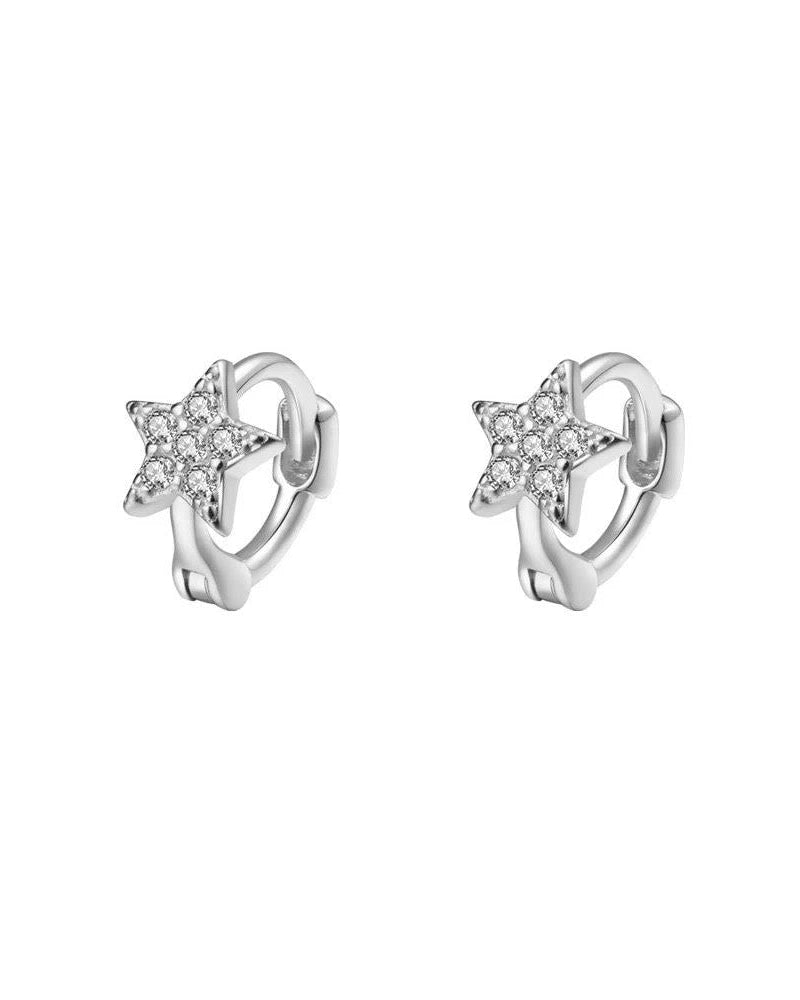 Star Huggee Hoop Earrings